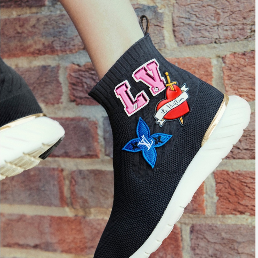 Louis Vuitton women’s Black Sneakers with Colorful Patches